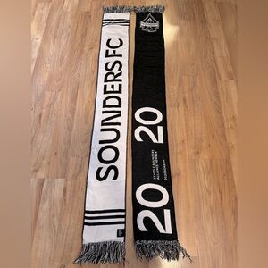 Seattle Sounders 2020 FC Scarf MLS  60" x 7" Black and White by Diehard Alliance